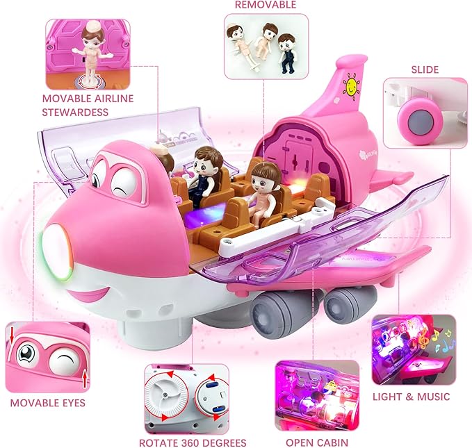 Transport Airplane Toy with Vehicles & Lights