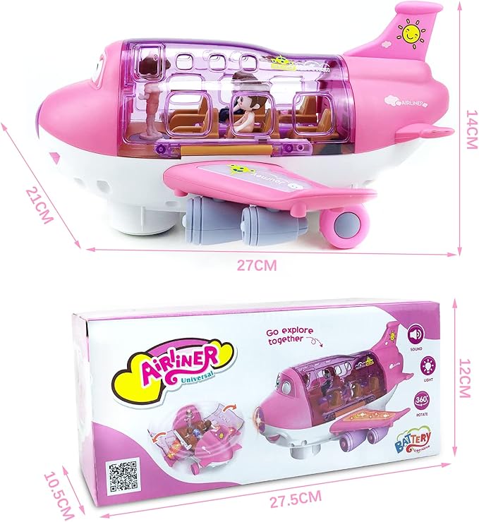 Transport Airplane Toy with Vehicles & Lights