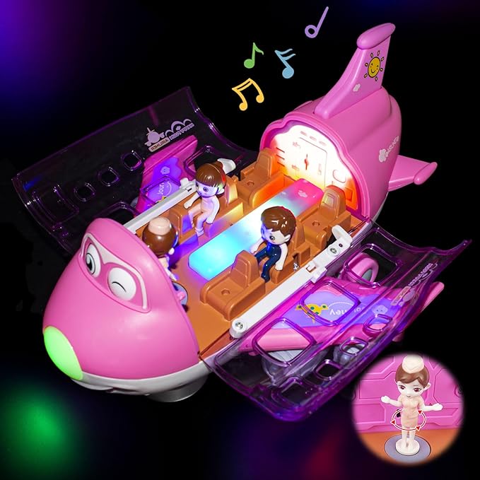 Transport Airplane Toy with Vehicles & Lights