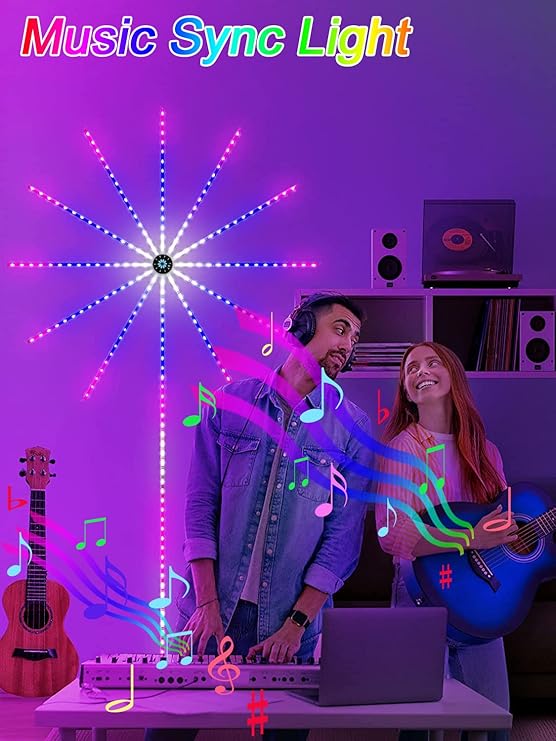 RGB Firework LED Strip with Music Sync