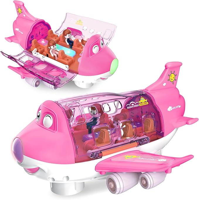 Transport Airplane Toy with Vehicles & Lights