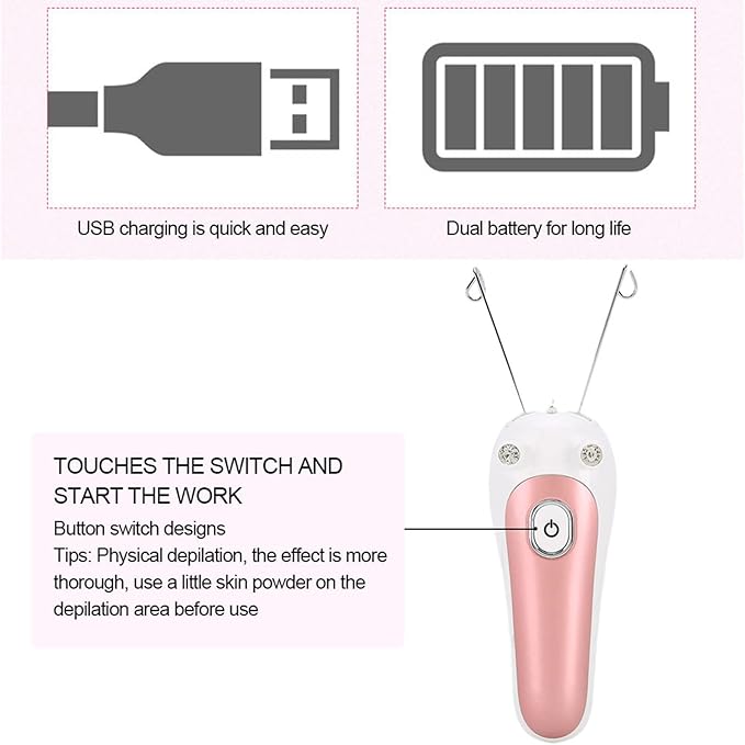 Electric Facial Threading Hair Removal Epilator