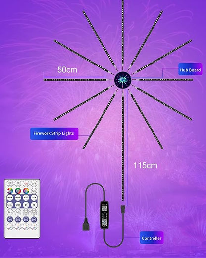 RGB Firework LED Strip with Music Sync