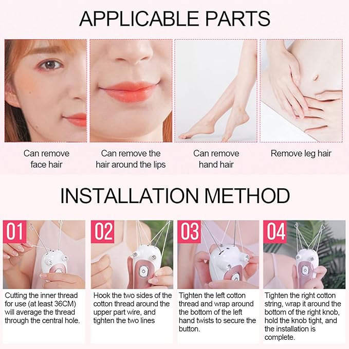 Electric Facial Threading Hair Removal Epilator